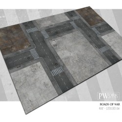 TAPIS DE JEU NEOPRENE ROADS OF WAR 90X90CM