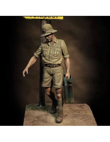 Italian soldier with jerry can 