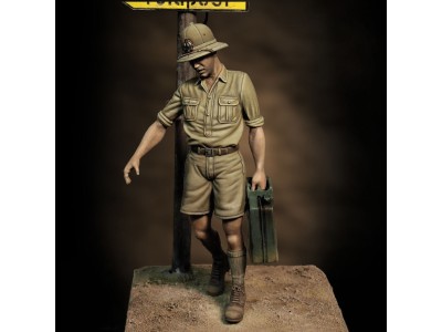 Italian soldier with jerry can 