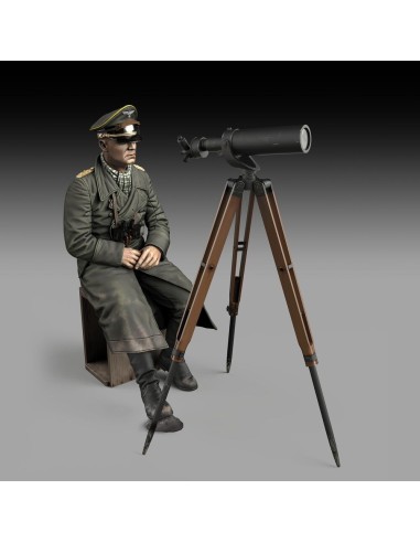 Erwin Rommel with tripod telescope (75mm) 