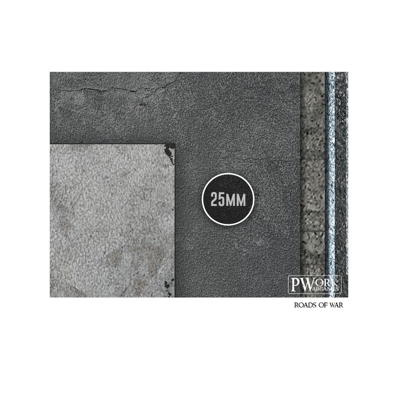 Tapis de jeu néoprène Roads of War 90x90cm