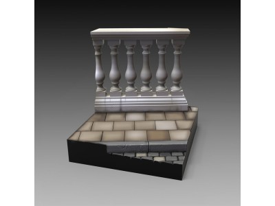 Base with columns 'cm 4x4' 
