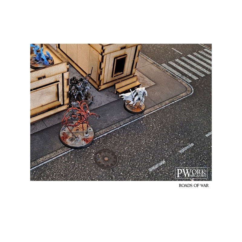 Tapis de jeu néoprène Roads of War 90x90cm