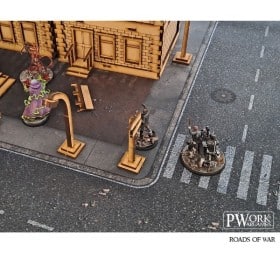 Tapis de jeu néoprène Roads of War 90x90cm