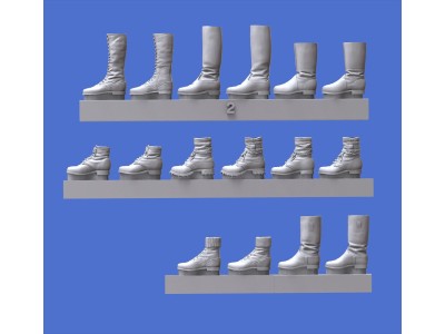 Assorted German soldiers shoes & boots-WWII 
