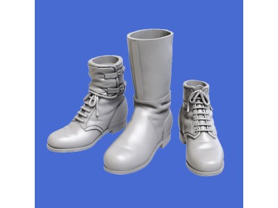 Assorted German soldiers shoes & boots-WWII 