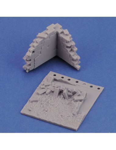 Base with ruined wall 'cm4x4'  No.10 