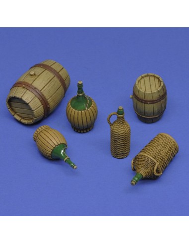 Wicker Bottles and small barrels 