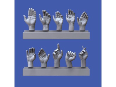 Assorted hands set No. 1 