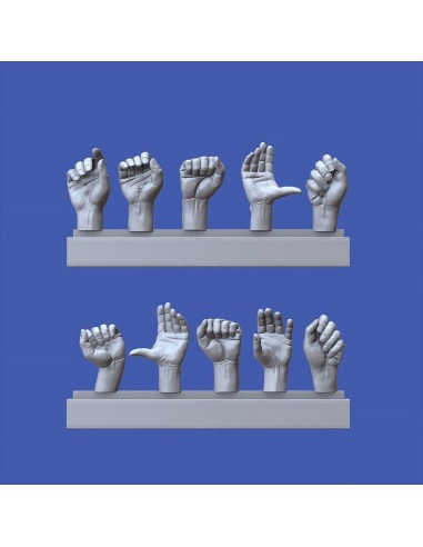 Assorted hands set No. 2 