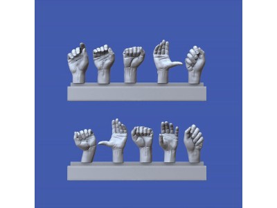 Assorted hands set No. 2 