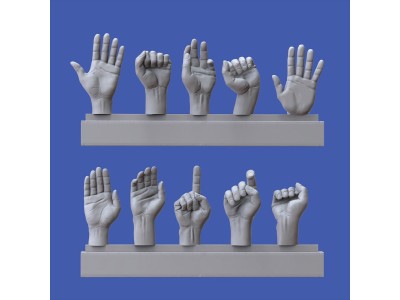 Assorted hands set No. 3 