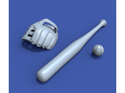 Baseball accessories set 3D printed 