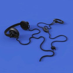 German tanker head phones set-WWII  3D printed 