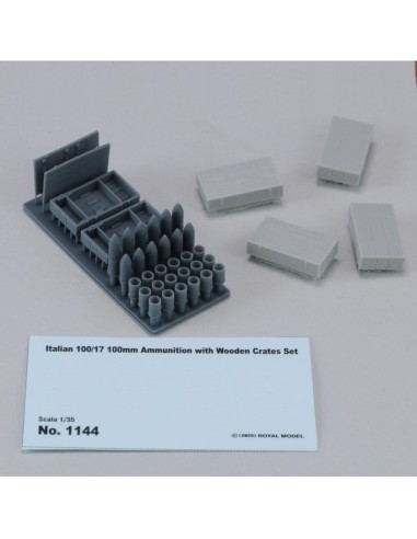 Italian 100/7 100mm Ammunition with wooden crates set-WWII 