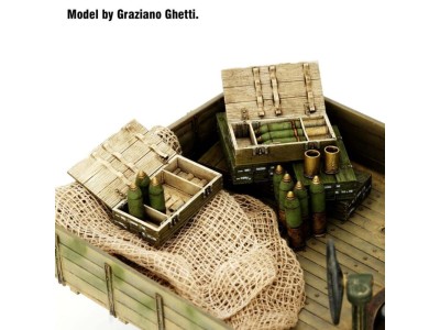 Italian 100/7 100mm Ammunition with wooden crates set-WWII 