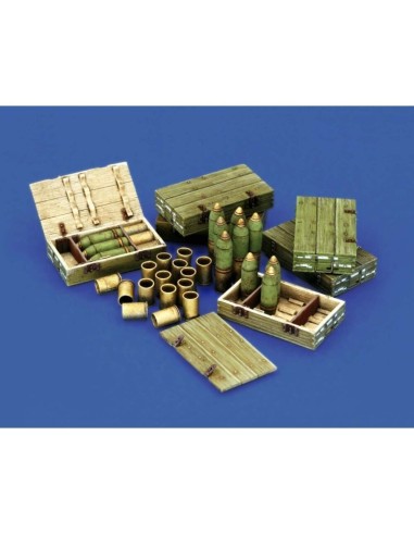 Italian 100/7 100mm Ammunition with wooden crates set-WWII 