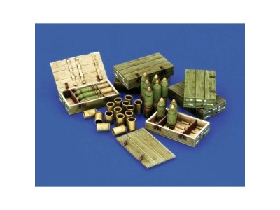 Italian 100/7 100mm Ammunition with wooden crates set-WWII 
