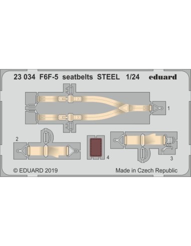 F6F-5 seatbelts STEEL for Airfix 