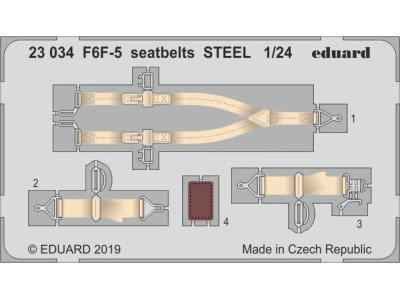 F6F-5 seatbelts STEEL for Airfix 