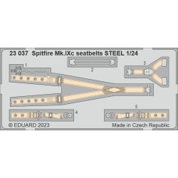 Spitfire Mk.IXc seatbelts STEEL 1/24 AIRFIX 