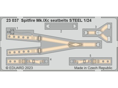 Spitfire Mk.IXc seatbelts STEEL 1/24 AIRFIX 