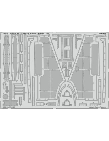 Spitfire Mk.IXc engine & undercarriage 1/24 AIRFIX 