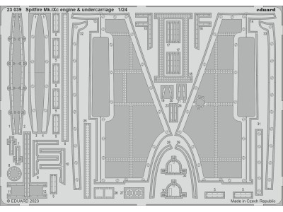 Spitfire Mk.IXc engine & undercarriage 1/24 AIRFIX 