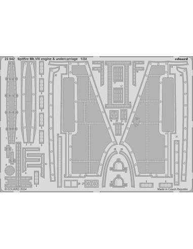 Spitfire Mk.VIII engine & undercarriage  AIRFIX 