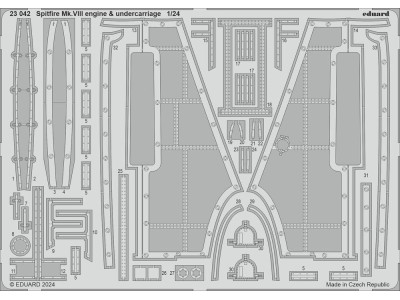 Spitfire Mk.VIII engine & undercarriage  AIRFIX 