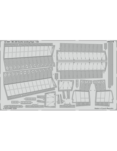 MC.200 Saetta landing flaps for Italeri 