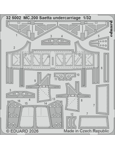MC.200 Saetta undercarriage for Italeri 