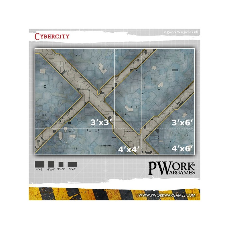 Tapis de jeu néoprène Cybercity 120x120cm