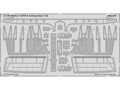 Meteor F.8/FR.9 landing flaps for Revell 
