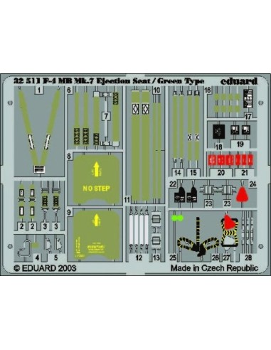 F-4 Phantom II ejectin seat/green type für Tamiya Bausatz 