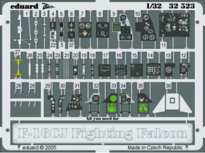F-16CJ Interior für Tamiya Bausatz 