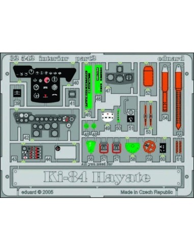 Ki-84 Hayate interior für Hasegawa Bausatz 