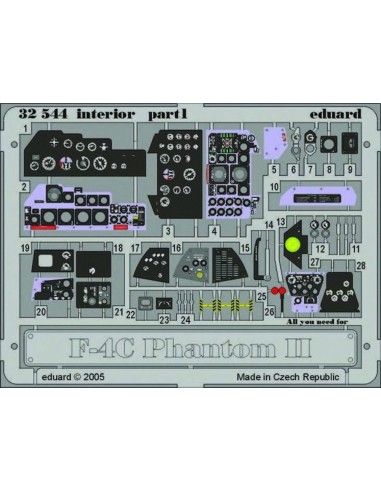 F-4C Phantom II interior für Tamiya Bausatz 