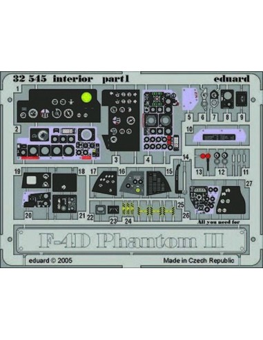 F-4D Phantom II interior für Tamiya Bausatz 