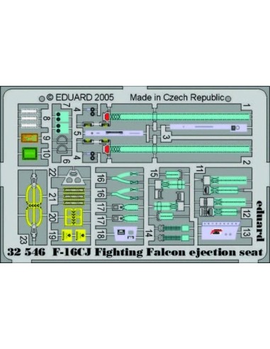 F-16CJ Fighting Falcon ejection seat für Tamiya Bausatz 