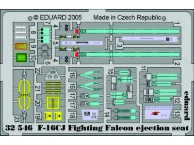 F-16CJ Fighting Falcon ejection seat für Tamiya Bausatz 