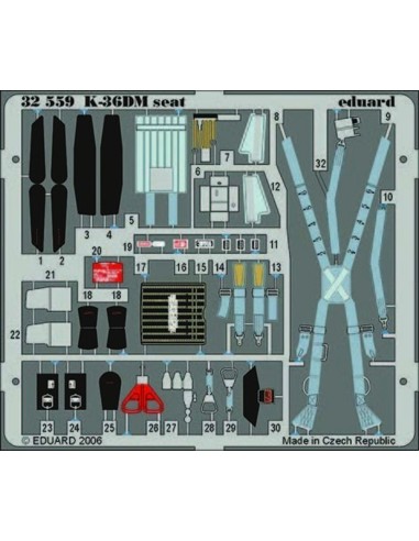 MiG-29 Fulcrum K-36DM seat für Trumpeter Bausatz 