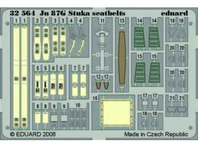 Ju 87G Stuka  seatbelts für Hasegawa Bausatz 