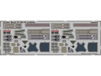 Hawk T1 Mk.53 seatbelts for Revell 