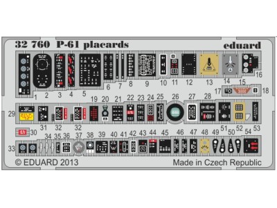 P-61 placards for Hobby Boss 