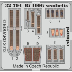 BF 109G seatbelts for Revell 