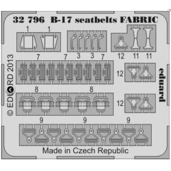 B-17 seatbelts FABRIC for HK Models 
