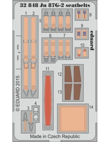 Ju 87G-2 seatbelts for Trumpeter 