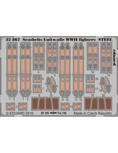 Seatbelts Luftwaffe WWII fighters STEEL 