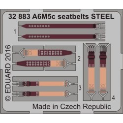 A6M5c seatbelts STEEL for Hasegawa 